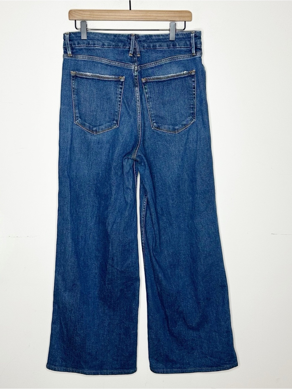 Good American Good Skate High Waist Wide Leg Jeans Blue383 Size 30 - Picture 6 of 12